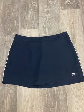 Nike Court Dry Straight Tennis Skirt with Built in Shorts- Navy Large